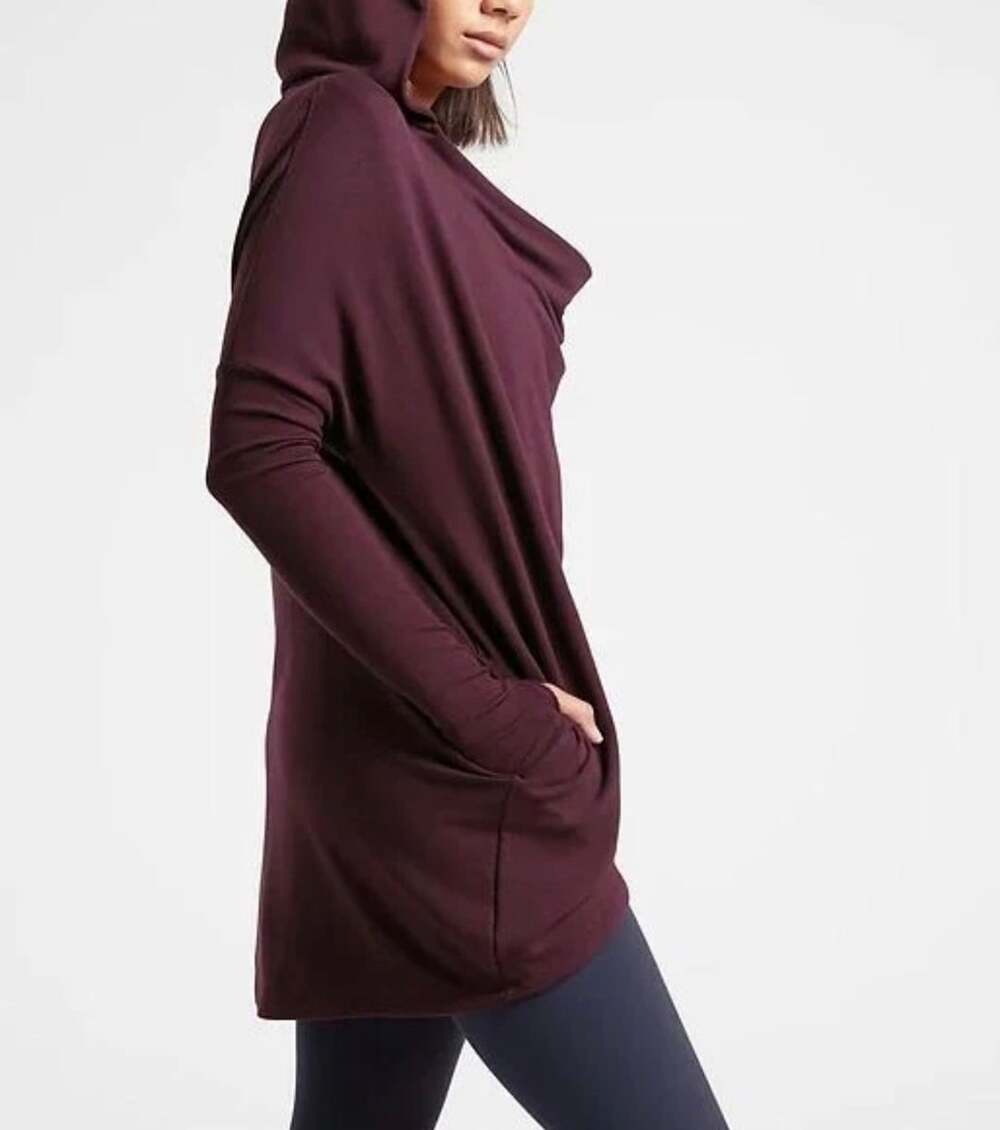 Athleta Purana Cozy Wrap Sweatshirt Size S Purple